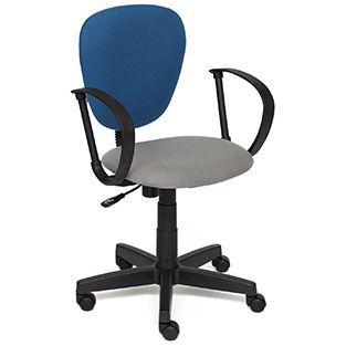 Кресло офисное из ткани TetChair CH 413 Доступные цвета обивки: Серая + синяя ткань