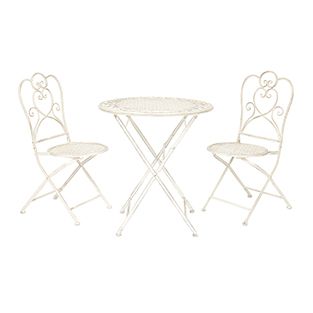 Комплект (стол + 2 стула) Secret de Maison Amante (mod. PL08-6573) Доступные цвета: Античный белый