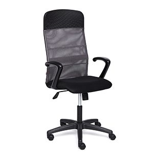 Кресло офисное Basic Доступные цвета обивки: Искусств. чёрная кожа + серая сетка