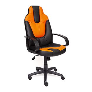 Кресло компьютерное TetChair Neo 1 Доступные цвета обивки: Искусств. чёрн. кожа + искусств. оранж. кожа