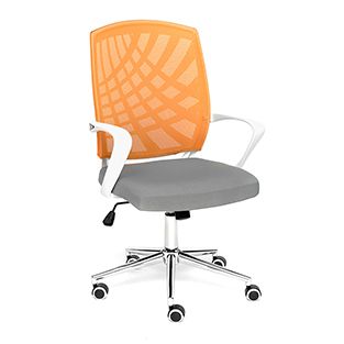 Кресло компьютерное Ray Доступные цвета обивки: Серая ткань + Оранжевая сетка