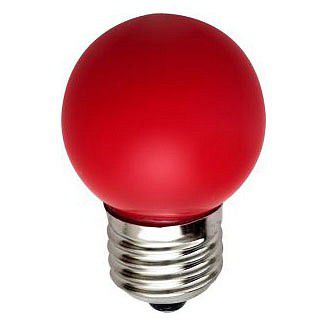 Лампа светодиодная LB-37 E27 220В 1Вт красный цвет 25116