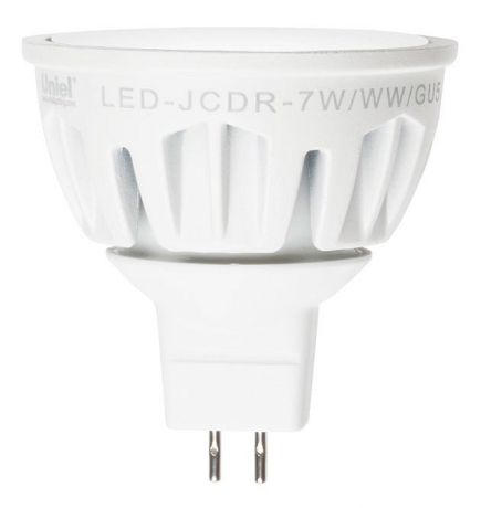 Лампа светодиодная GU5.3 175-265В 7Вт 3000K LED-JCDR-7W/WW/GU5.3/FR ALM01WH