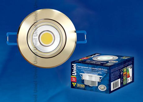 Встраиваемый светильник ULM-R31-3W/NW IP20 GOLD картон 8784