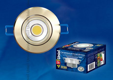 Встраиваемый светильник ULM-R31-3W/WW IP20 GOLD картон 8783