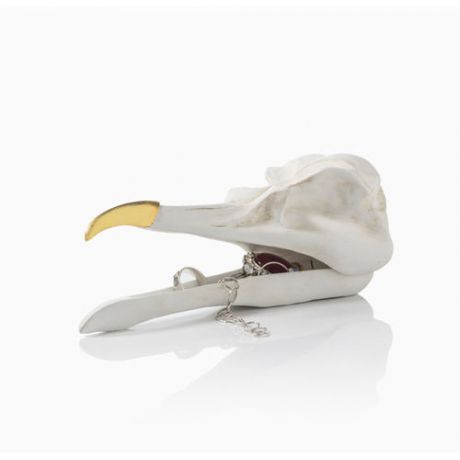 Шкатулка для украшений bird skull (белый) (Белый)