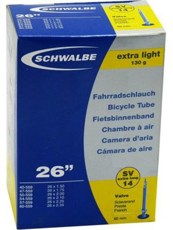Велокамера Schwalbe SV14 Extra Light40/60-559.26х1.5-2.35 10424363