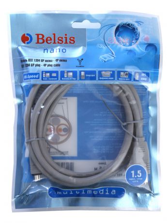 Аксессуар Belsis Fire Wire IEEE 1394 4P вилка - 6P вилка 1.5m BW1442