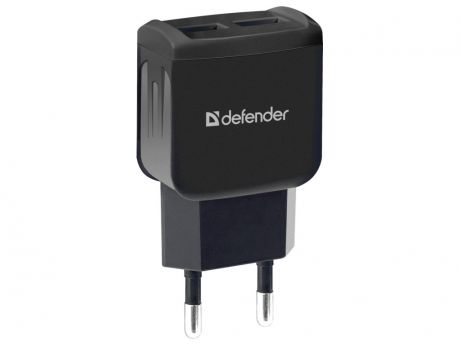 Зарядное устройство Defender EPA-13 2xUSB Black 83840