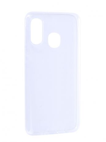Аксессуар Чехол Brosco для Samsung Galaxy A40 Silicone Transparent SS-A40-TPU-TRANSPARENT