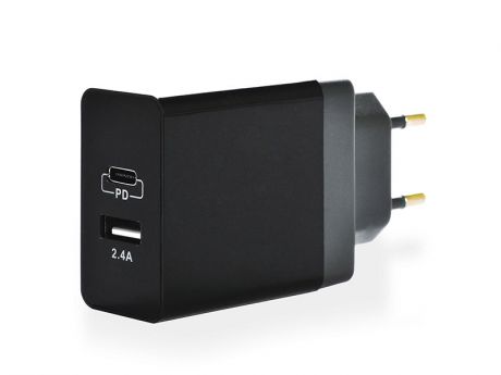 Зарядное устройство iNeez USB-C PD Smart Charge 24W Black 908164