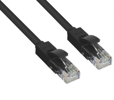 Сетевой кабель Greenconnect UTP 23AWG cat.6 RJ45 T568B 10m Black GCR-LNC606-10.0m