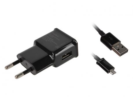 Зарядное устройство Belsis USB+microUSB 1000 mA Black BS1406