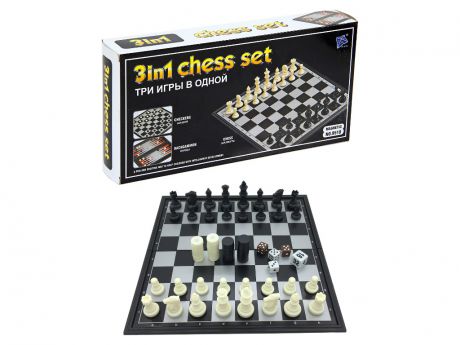 Игра Kromatech Магнитный набор 3 в 1 Шахматы, шашки, нарды 7710m021