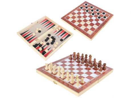 Игра Veld-Co 3в1 Шахматы, шашки, нарды 79673
