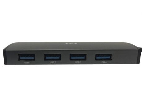 Хаб USB Digma 4 Ports USB 3.0 Grey HUB-4U3.0-UC-G