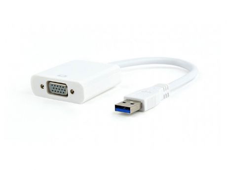 Аксессуар Gembird Cablexpert DisplayPort - DVI USB 3.0 White AB-U3M-VGAF-01-W
