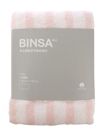 Полотенце Xiaomi Binsa 70x140cm White-Pink