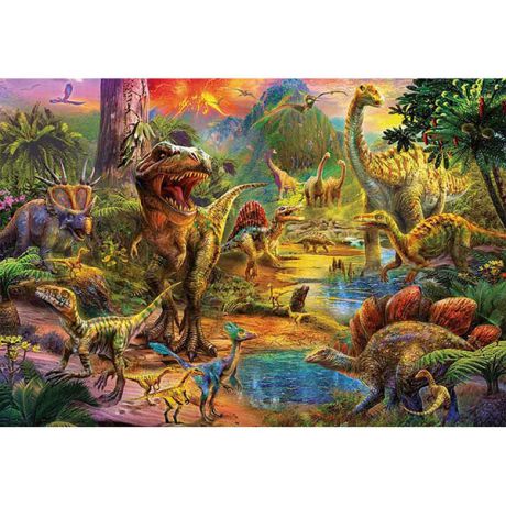 Educa 17655 Пазл 1000 деталей "Земля динозавров"