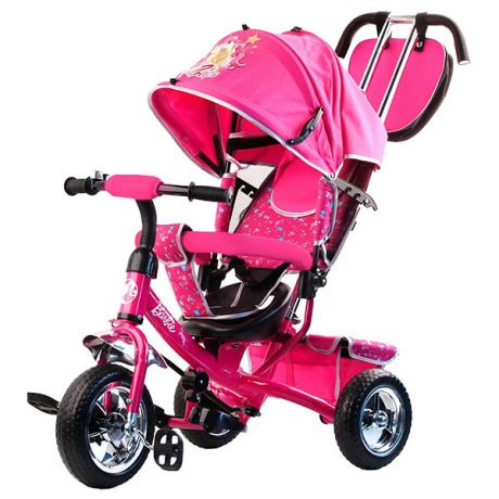 BARBIE HB7PS Велосипед-коляска Barbie, колеса 10"и 8",с руч.управ., наклонная спинка , розовый