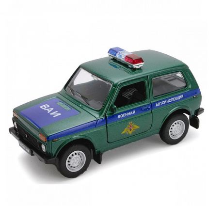 Welly 42386MC Велли Модель машины 1:34-39 LADA 4x4 ВОЕННАЯ АВТОИНСПЕКЦИЯ