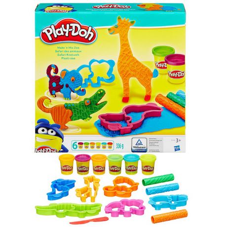 Hasbro Play-Doh B1168 Игровой набор пластилина "Веселое Сафари"