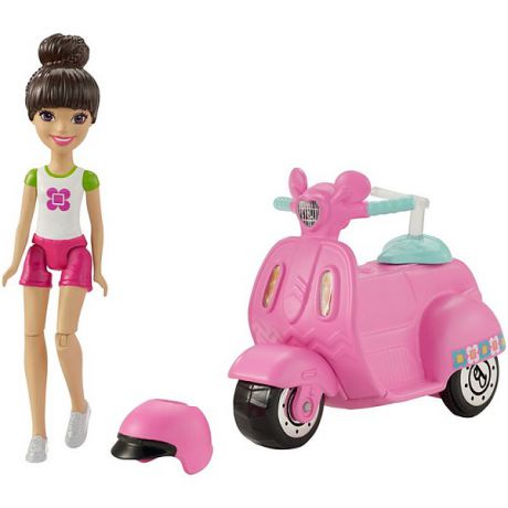 Mattel Barbie FHV80 Барби Кукла "В движении" Скутер и кукла