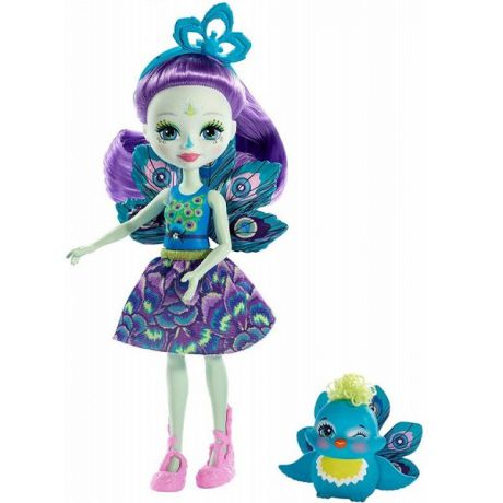 Mattel Enchantimals FXM74 Кукла с питомцем Пэттер Павлина