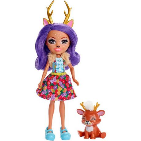 Mattel Enchantimals FXM75 Кукла с питомцем Данесса Оления