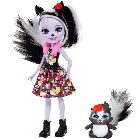 Mattel Enchantimals FXM72 Кукла с питомцем Скунси Седж