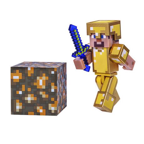 Minecraft 16488 Майнкрафт фигурка Steve in Gold Armor