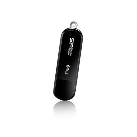 Флешка USB SILICON POWER Luxmini 322 64Гб, USB2.0, черный [sp064gbuf2322v1k]