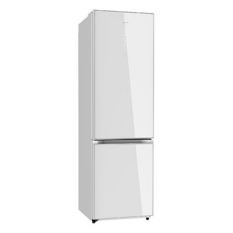Холодильник HIBERG RFC-392D NFGW, двухкамерный, белое стекло