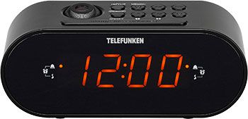 Радиочасы Telefunken TF-1506 (черный с янтарным)