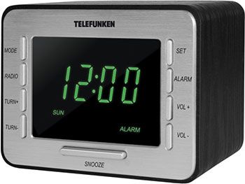 Радиочасы Telefunken TF-1508 (черный c зеленым)