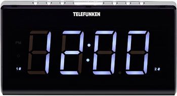 Радиочасы Telefunken TF-1525 (черный с белым)