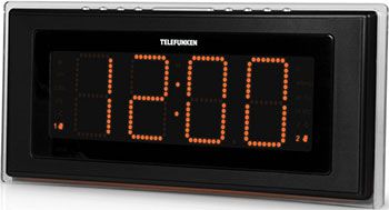 Радиочасы Telefunken TF-1541 (черный с оранжевым)