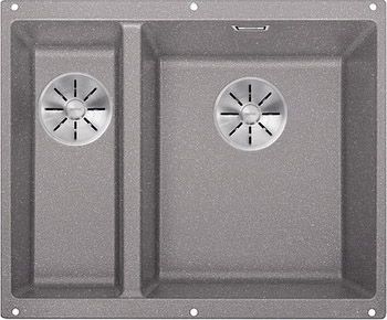 Кухонная мойка BLANCO SUBLINE 340/160-U SILGRANIT алюметаллик (чаша справа) с отв.арм. InFino 523560