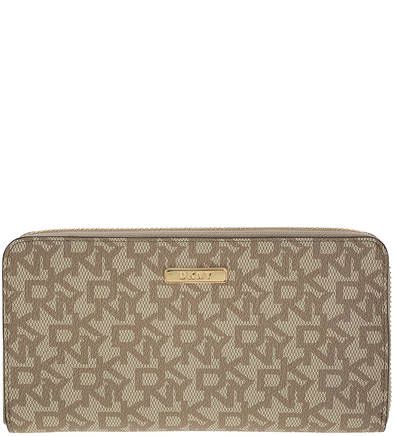 Кошелек DKNY R74QJ103/KHB khaki logo-brown