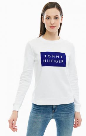 Свитшот Tommy Hilfiger WW0WW23667 901 classic white / mazarine blue