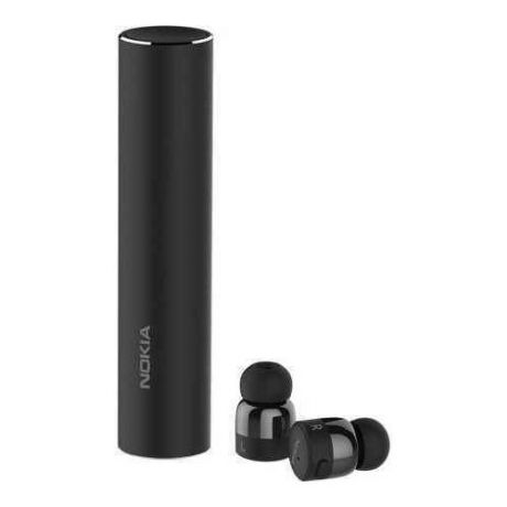 Наушники с микрофоном NOKIA Earbuds, Bluetooth, вкладыши, черный [bh-705]