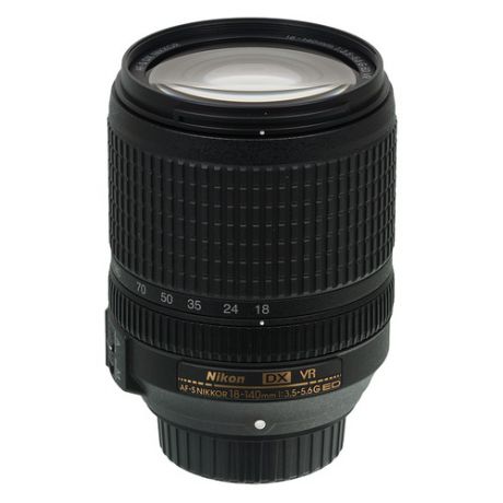 Объектив NIKON 18-140mm f/3.5-5.6 AF-S DX Nikkor ED VR, Nikon F, черный [jaa819db]