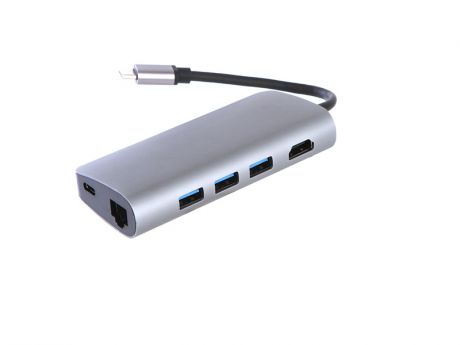 Хаб USB Palmexx USB C - HDMI - 3xUSB3.1-USBC-CR-Ethernet PX/HUB USBC 8in1 Curve