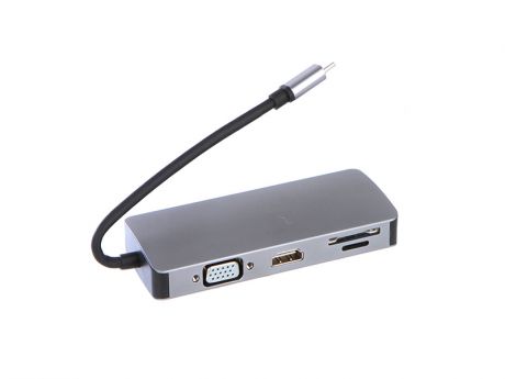 Хаб USB Palmexx USB C - HDMI-VGA-2xUSB3.1-USBC-CR-Ethernet PX/HUB USBC 8in1