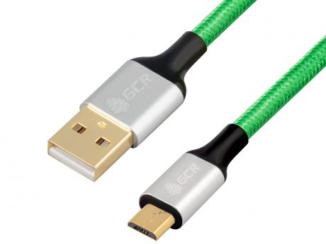 Аксессуар Greenconnect USB - MicroUSB 2m Green GCR-51100