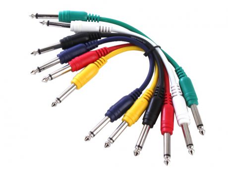 Аксессуар Alpha Audio Basic Line Patch Cable Jack 6.3mm - Jack 6.3mm 6шт 10cm 190300