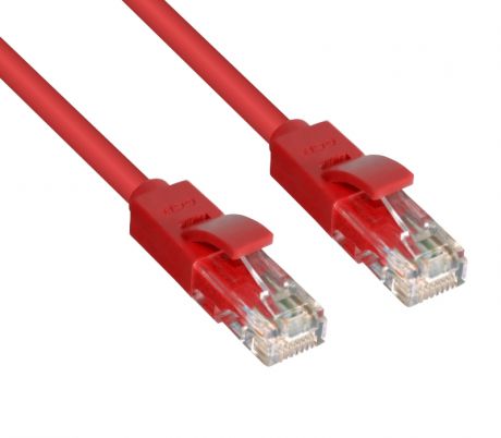 Сетевой кабель Greenconnect UTP 24AWG cat.5e RJ45 T568B 0.3m Red GCR-LNC04-0.3m