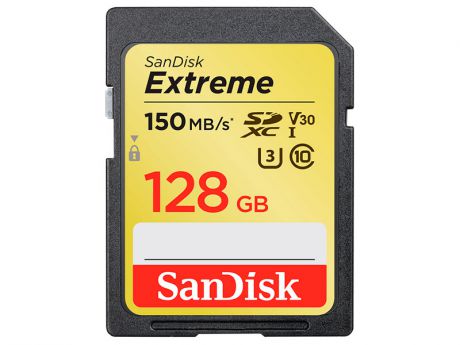 Карта памяти 128Gb - SanDisk Extreme - Secure Digital XC Class 10 SDSDXV5-128G-GNCIN