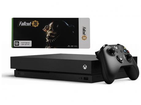 Игровая приставка Microsoft Xbox One X 1Tb Black + Fallout 76