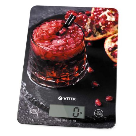 Весы кухонные VITEK VT-8032, темно-серый/рисунок